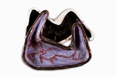 Composizione in ceramica smaltata policroma