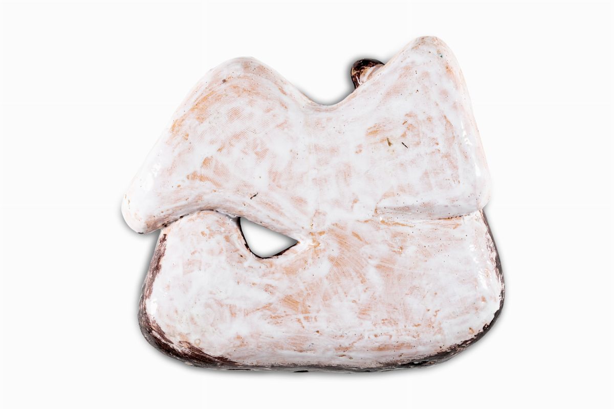 Leoncillo Leonardi - Composizione in ceramica smaltata policroma