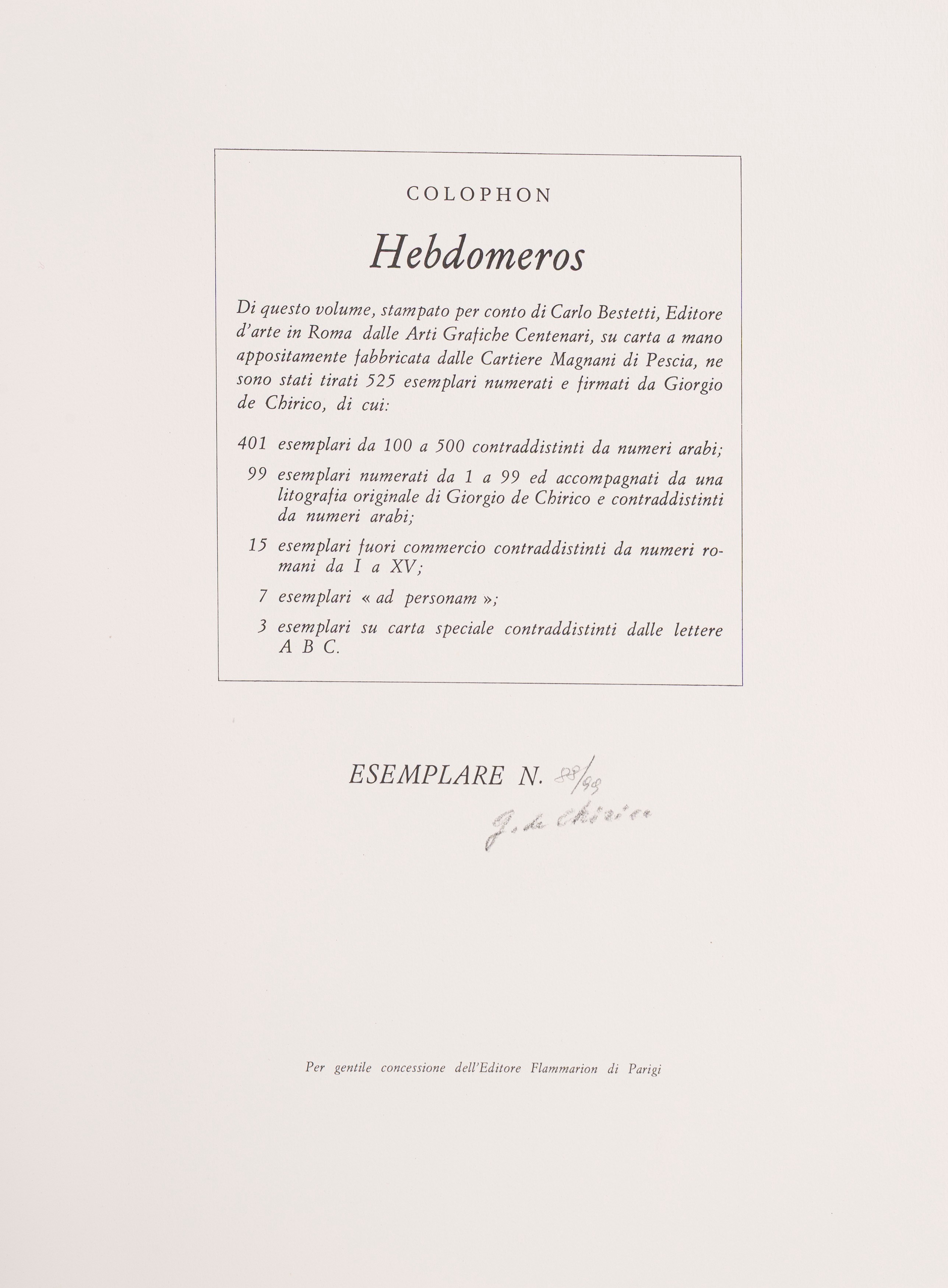 Giorgio De Chirico - Hebdomeros