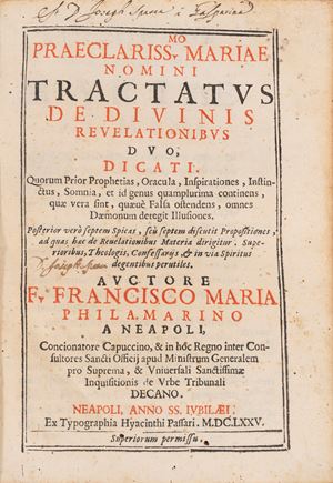 Tractatus de divinis revelationibus duo, dicati.