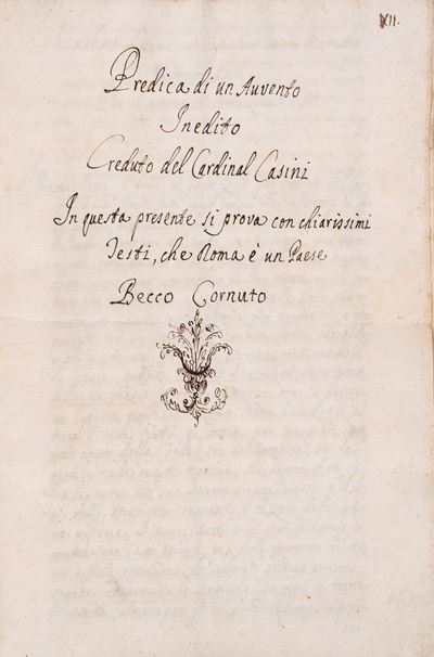 Predica di un Avvento Inedito