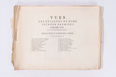 Vues Des Environs De Rome Journée Premiere Volume XVI