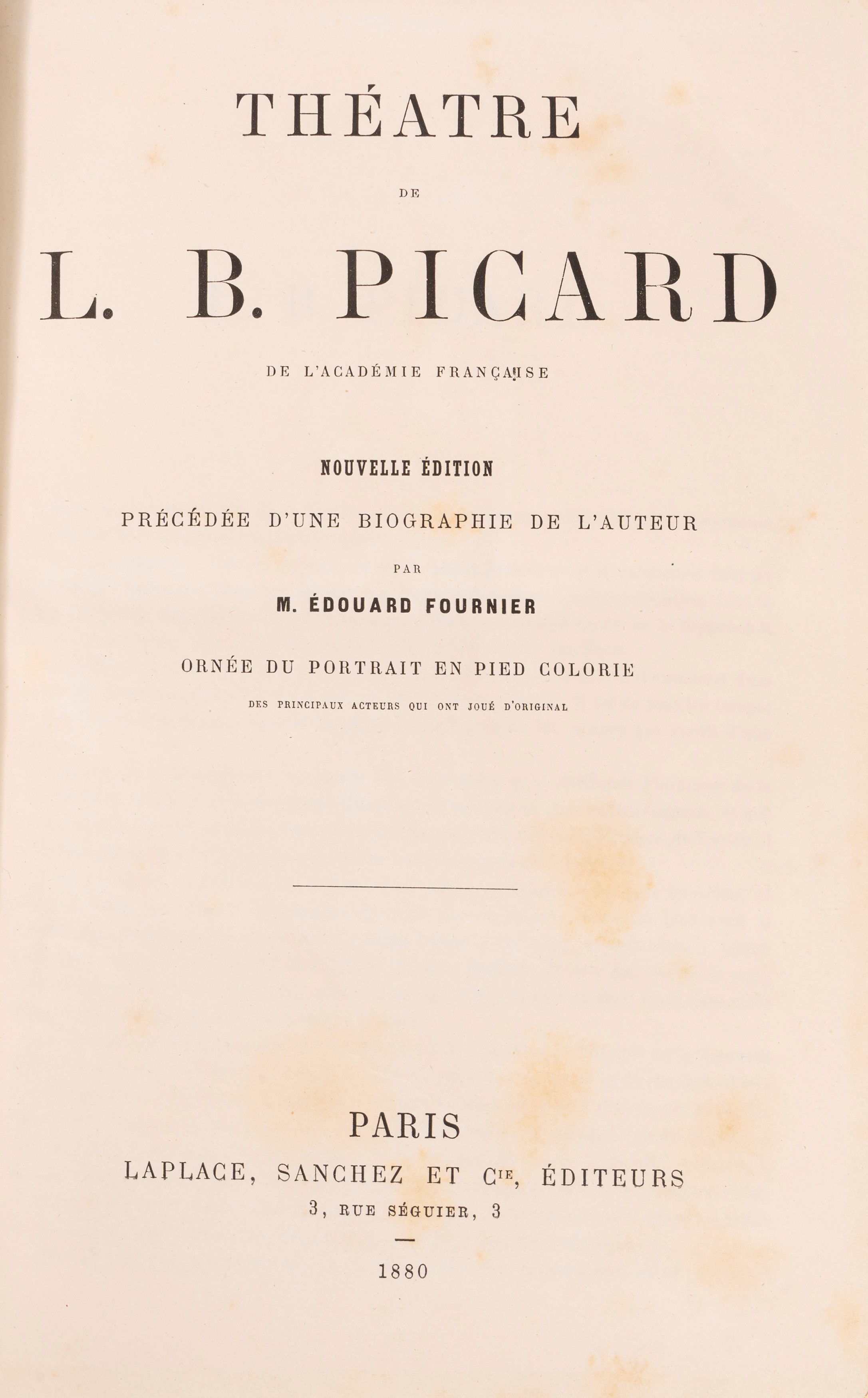 Théatre De L. B. Picard De L'académie Française