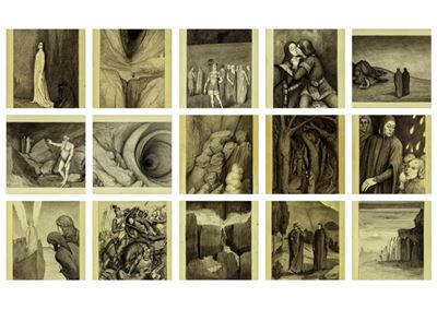 Lotto Composto da 30 Illustrazioni Originali De "la Divina Commedia"