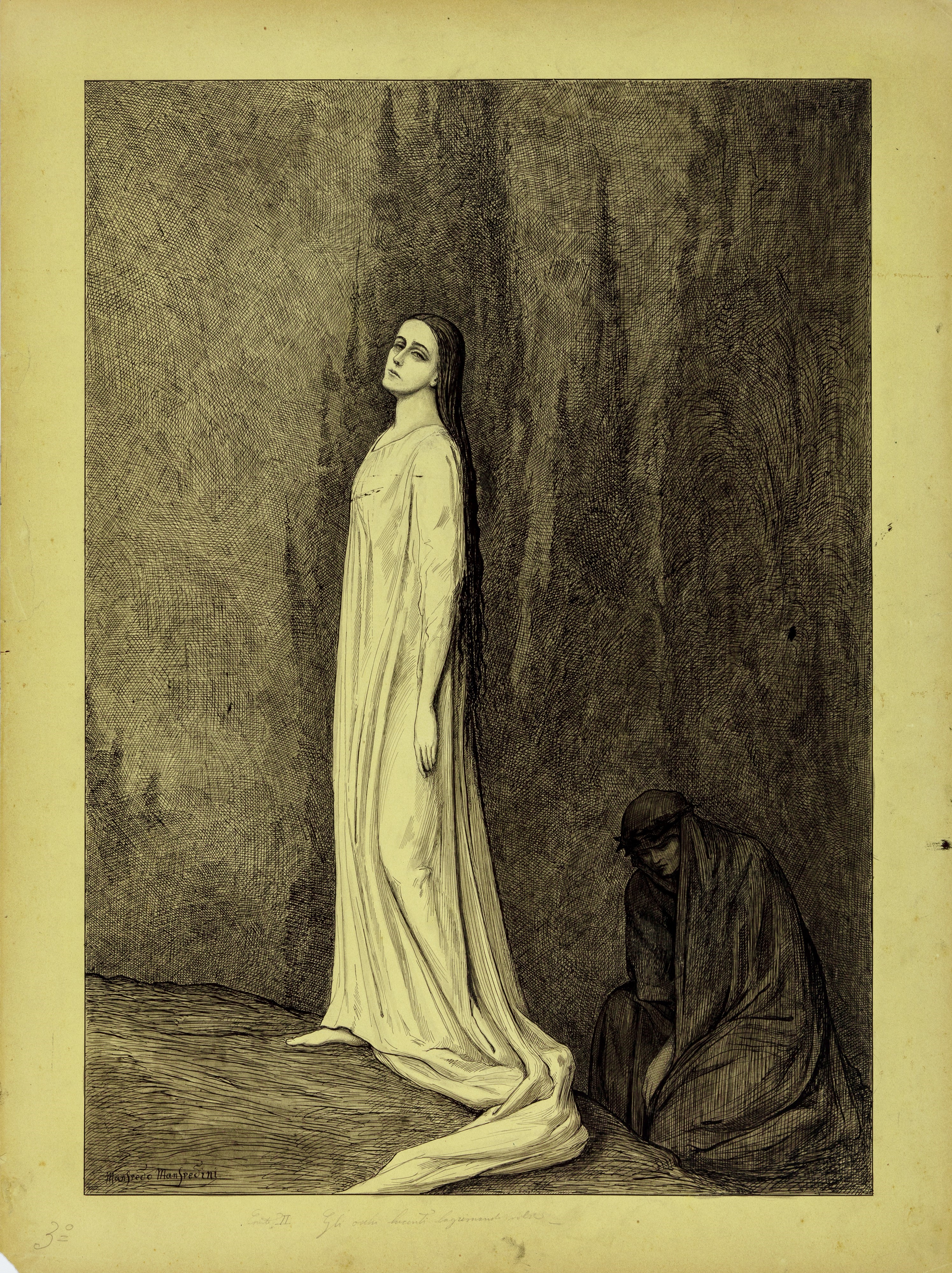 Manfredo Manfredini - Lotto Composto da 30 Illustrazioni Originali De "la Divina Commedia"