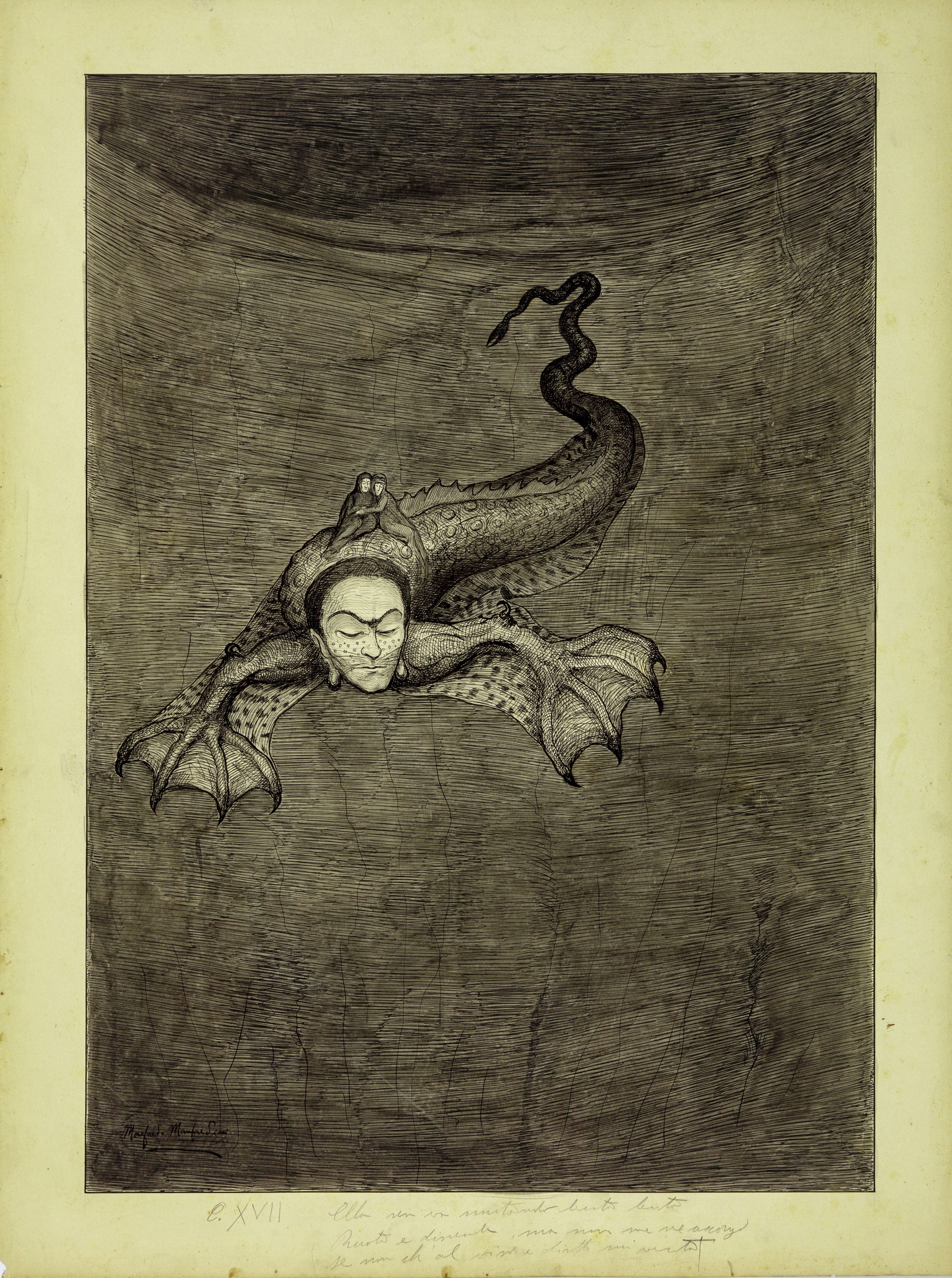 Manfredo Manfredini - Lotto Composto da 30 Illustrazioni Originali De "la Divina Commedia"