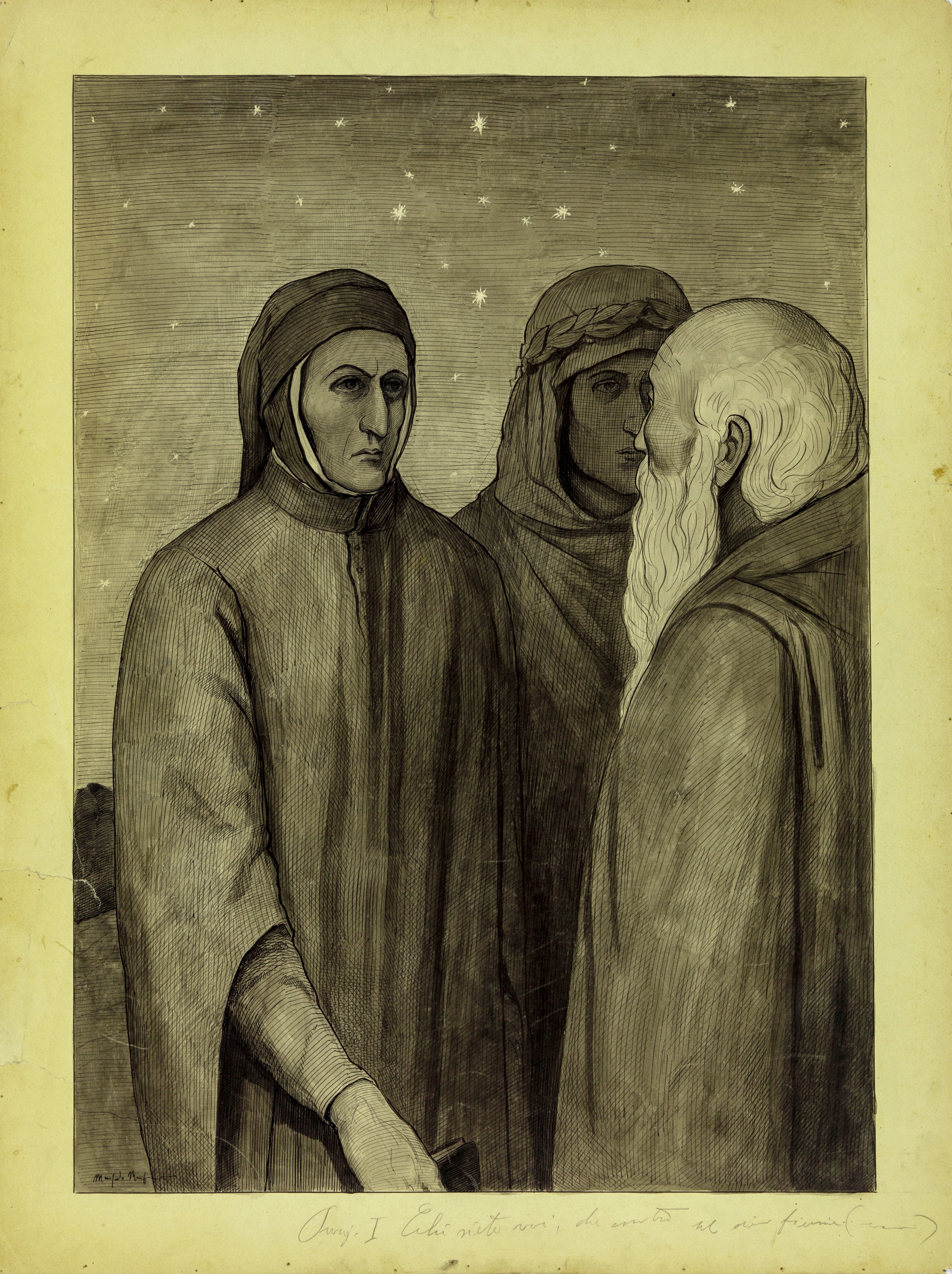 Manfredo Manfredini - Lotto Composto da 30 Illustrazioni Originali De "la Divina Commedia"