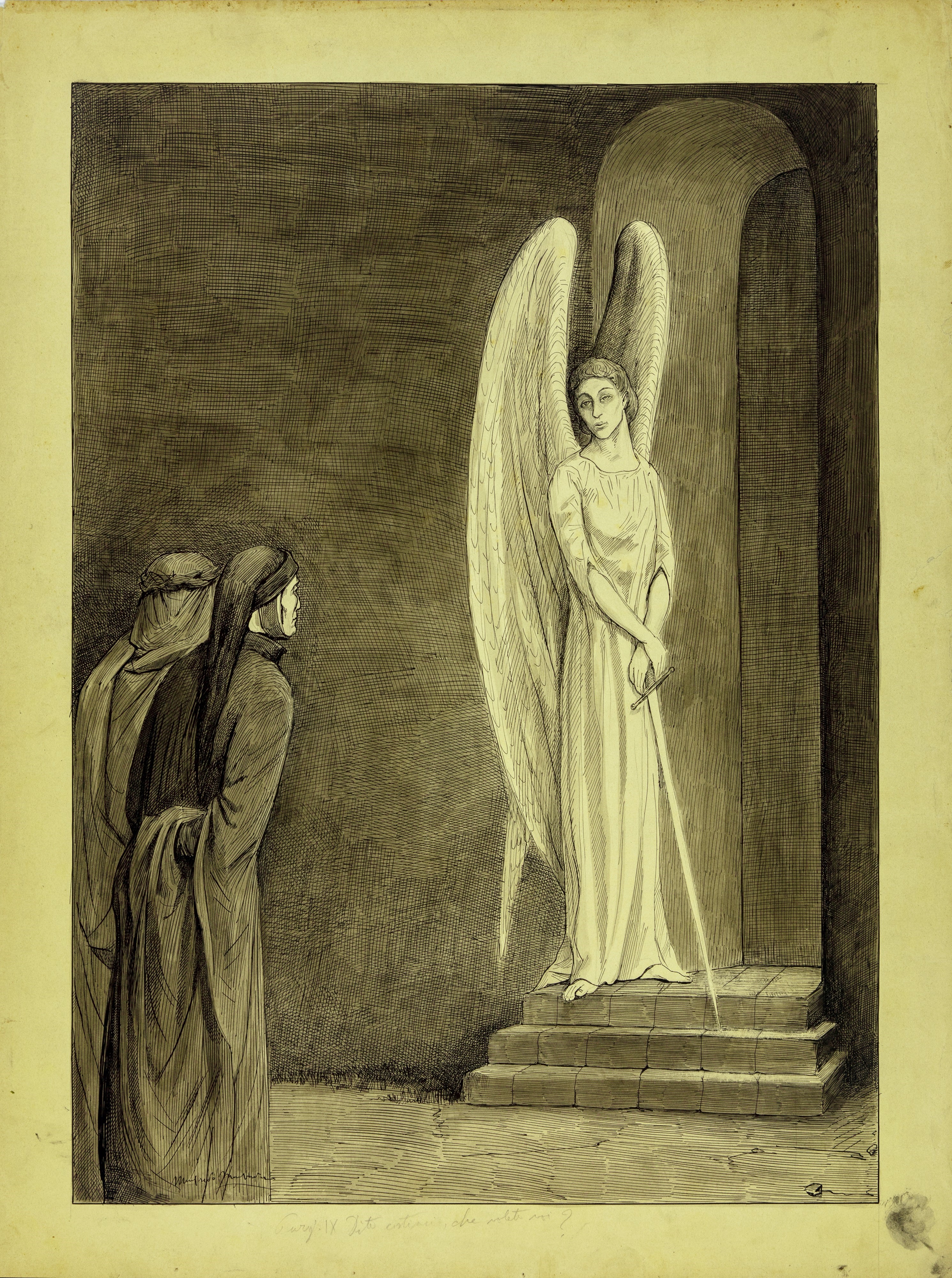 Manfredo Manfredini - Lotto Composto da 30 Illustrazioni Originali De "la Divina Commedia"