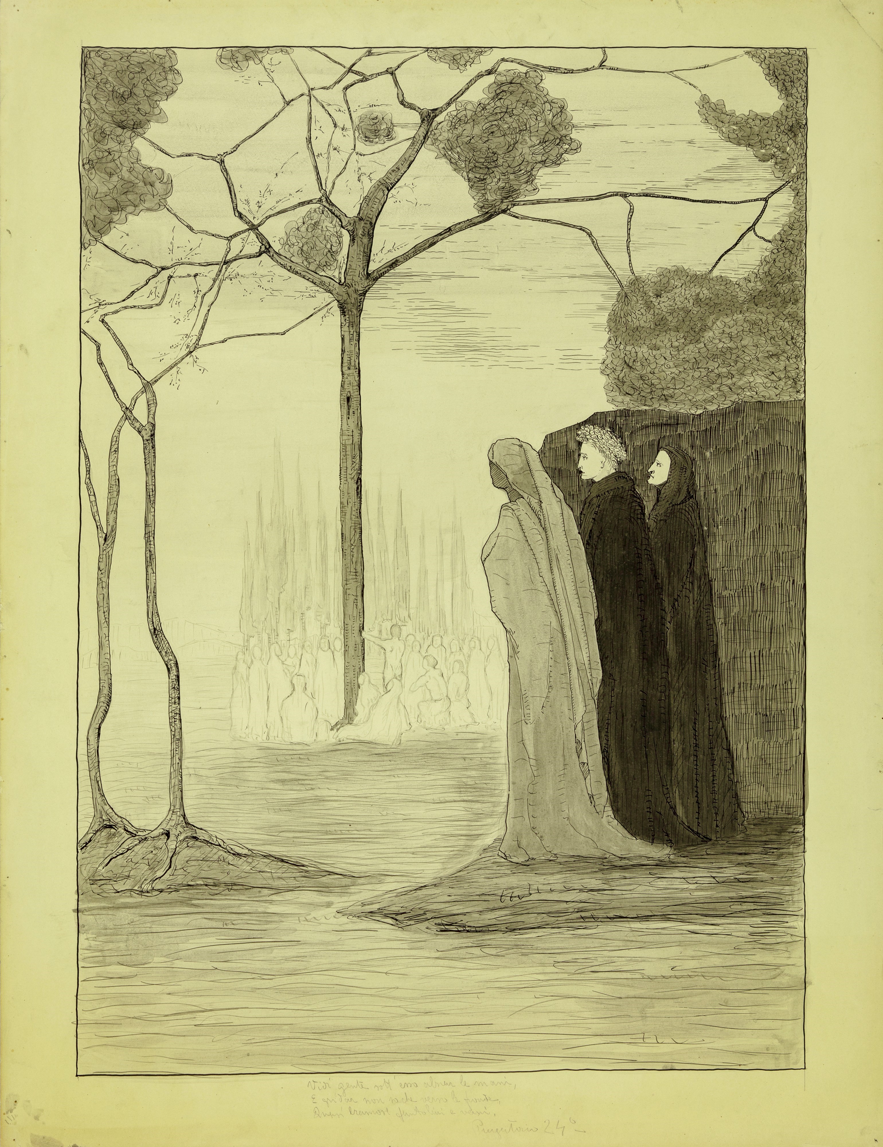 Manfredo Manfredini - Lotto Composto da 30 Illustrazioni Originali De "la Divina Commedia"