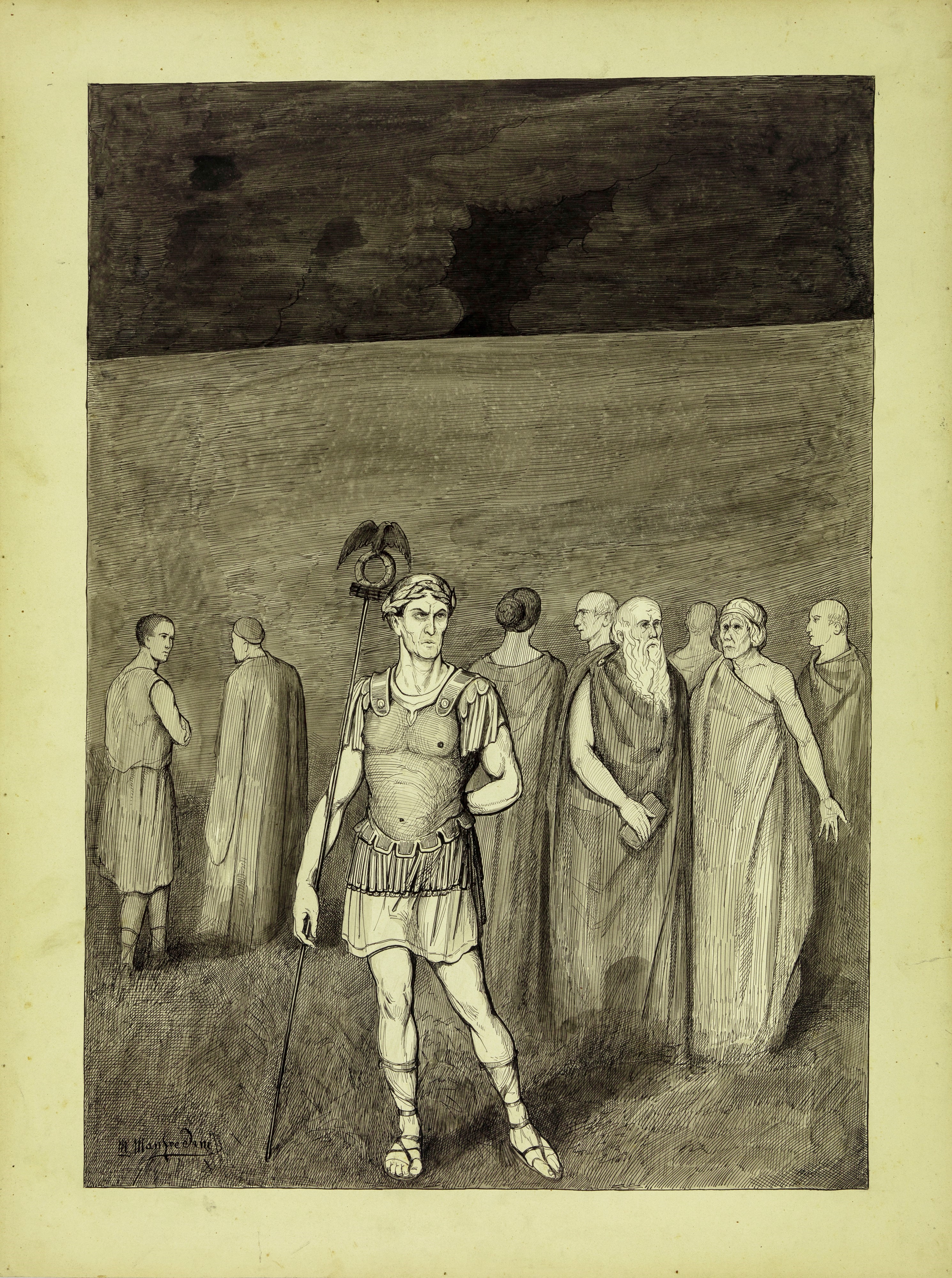 Manfredo Manfredini - Lotto Composto da 30 Illustrazioni Originali De "la Divina Commedia"
