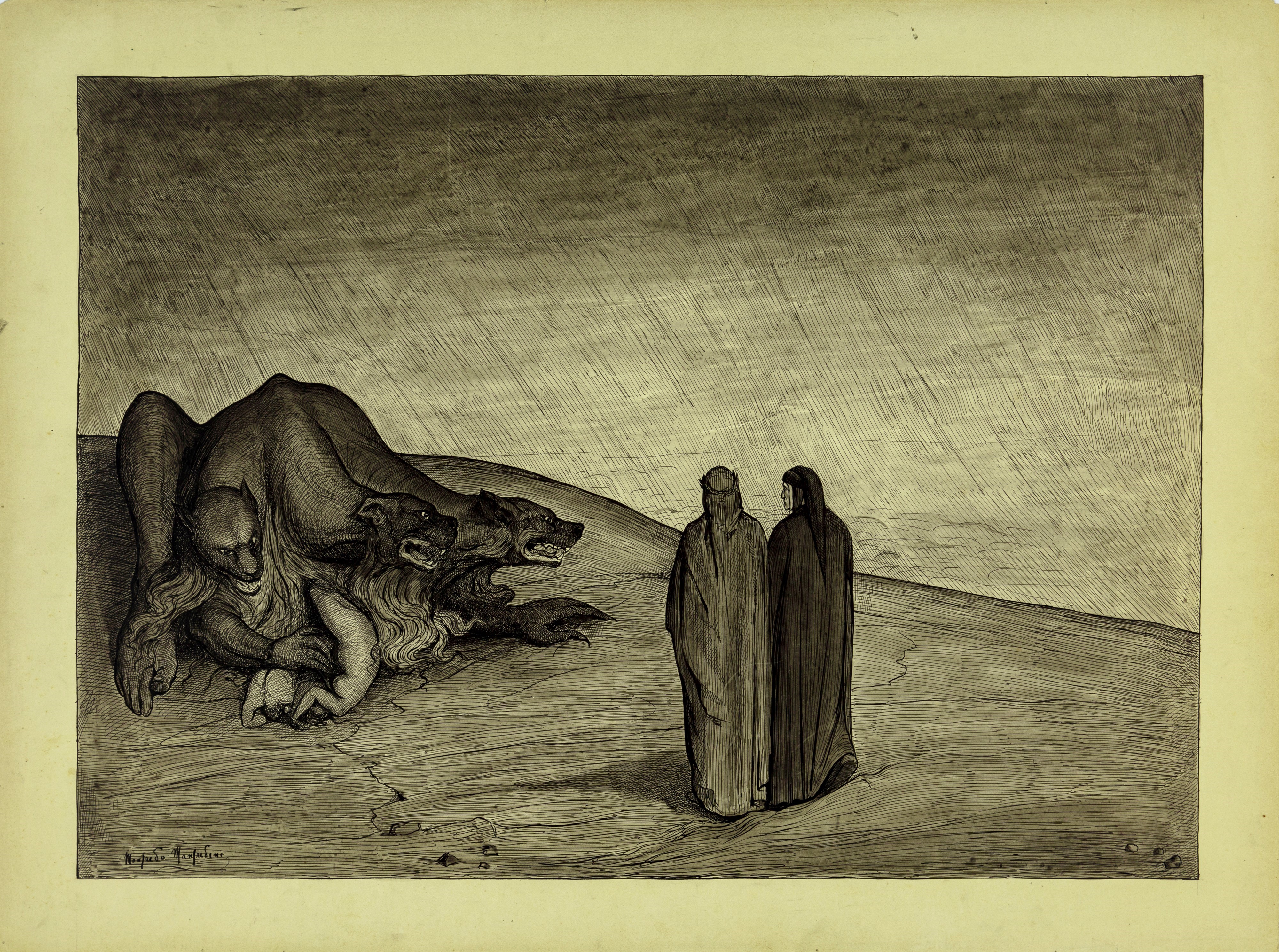 Manfredo Manfredini - Lotto Composto da 30 Illustrazioni Originali De "la Divina Commedia"