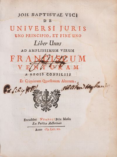 De Universi Juris uno Principio, Et Fine Uno.