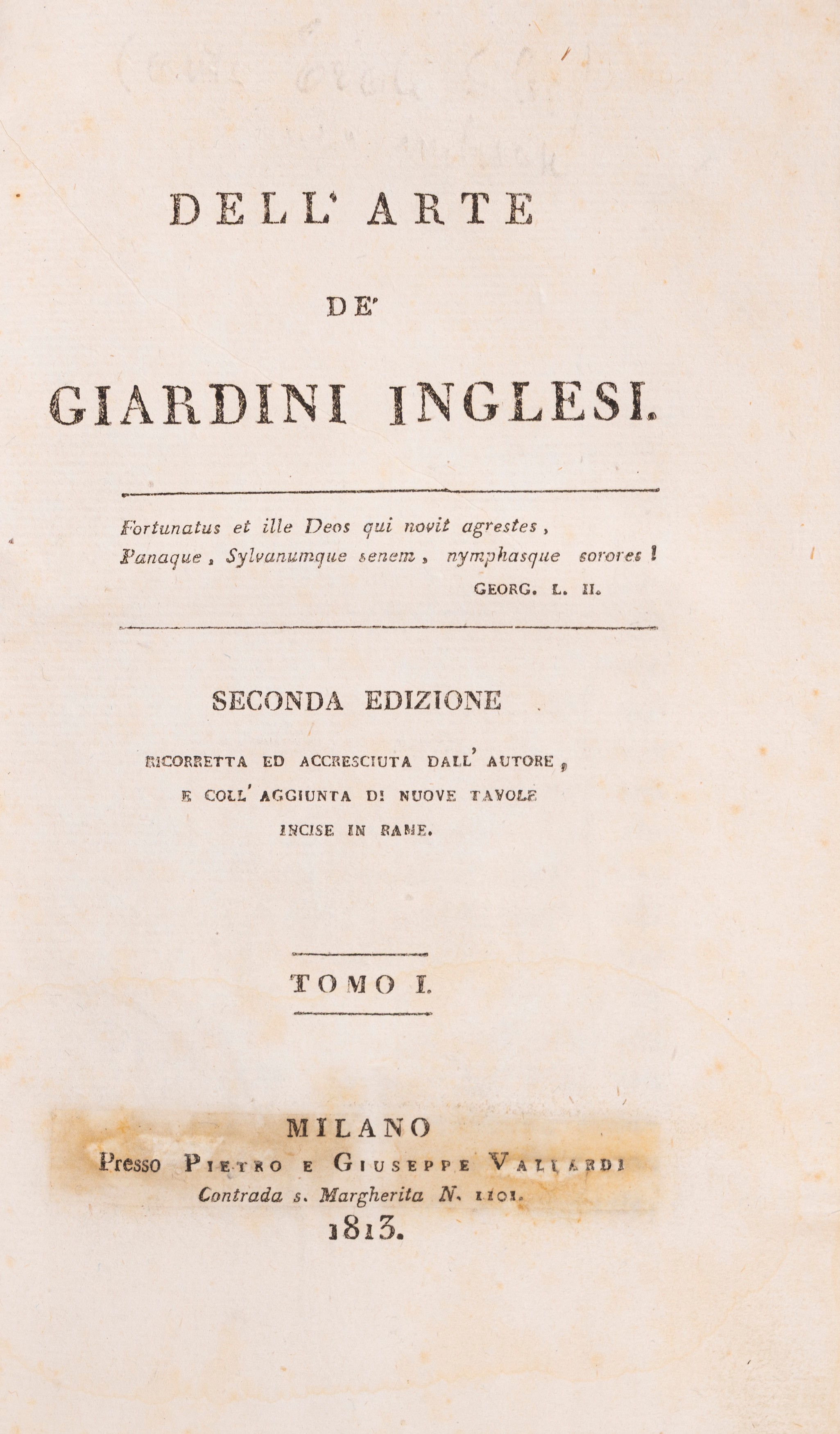 Dell'arte De' Giardini Inglesi