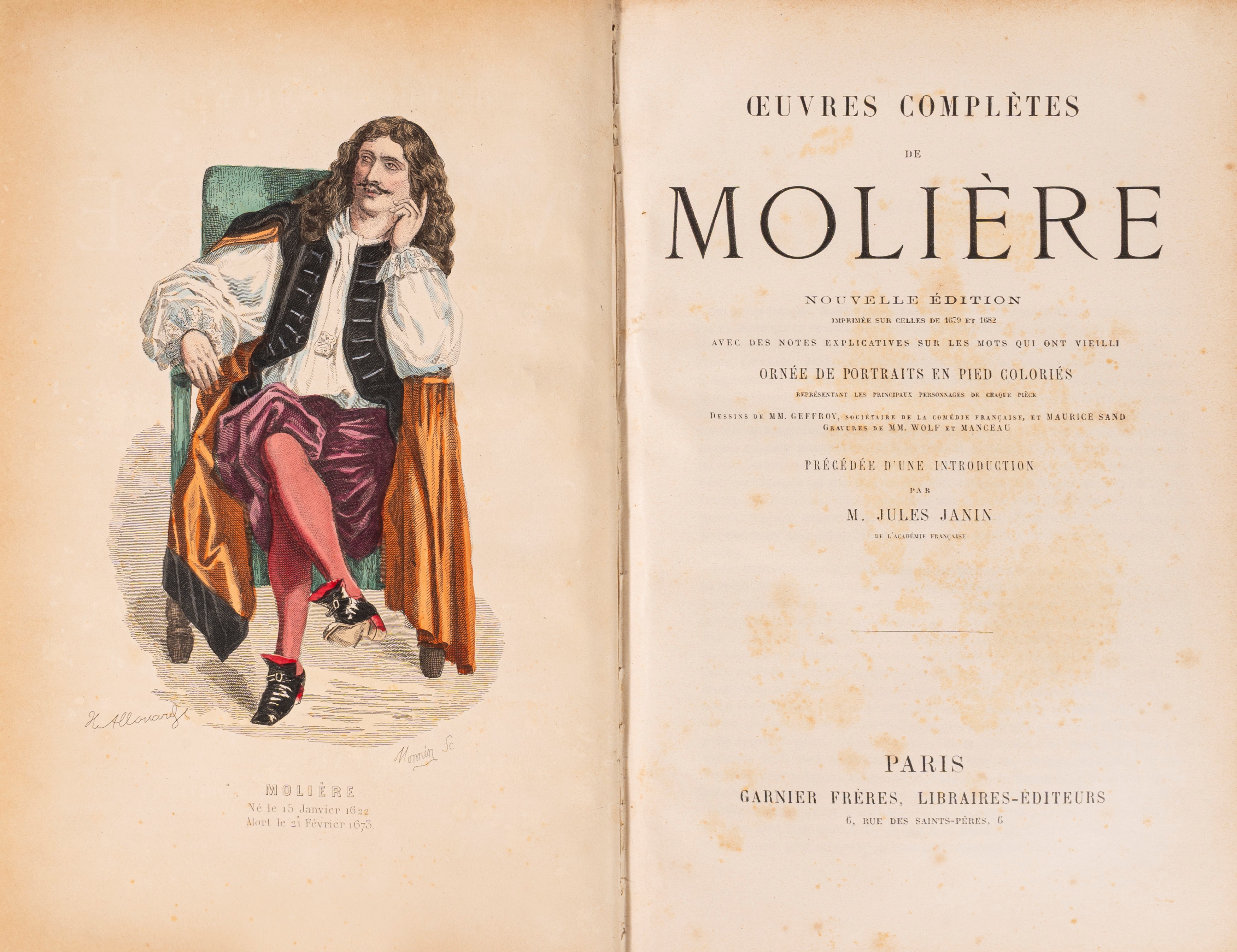 Jean-baptiste Poquelin Molière - Œuvres complètes, edizione illustrata (Parigi, Garnier Frères Éd...