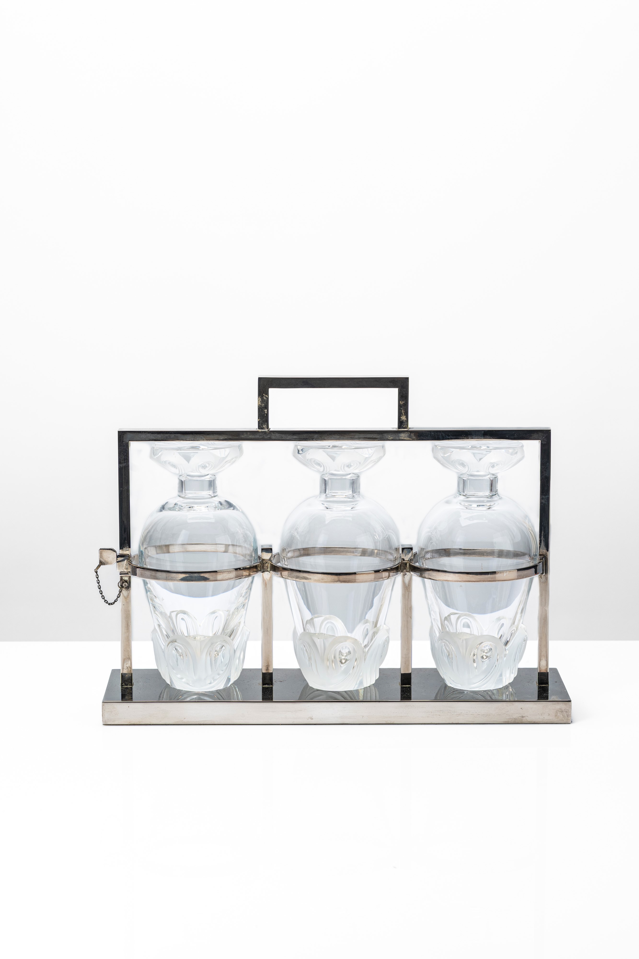 Marie-claude Lalique - Set di Tre Decanter Modello Tantalus
