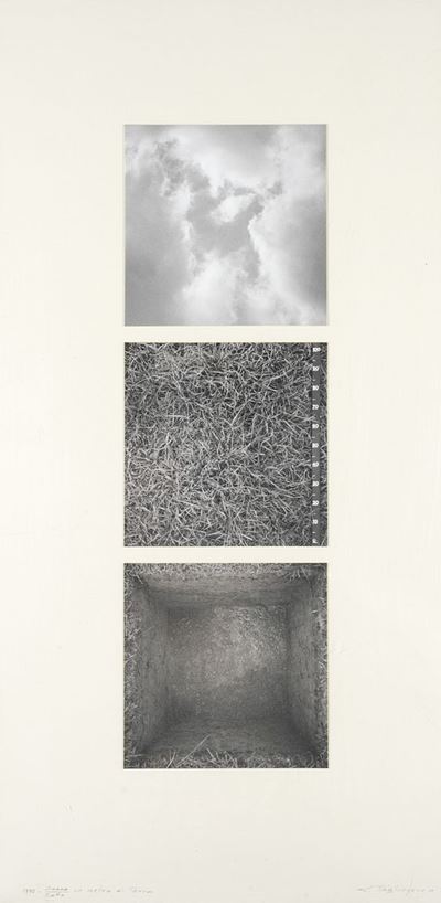 Sopra sotto un metro di terra, collage fotografico su carta