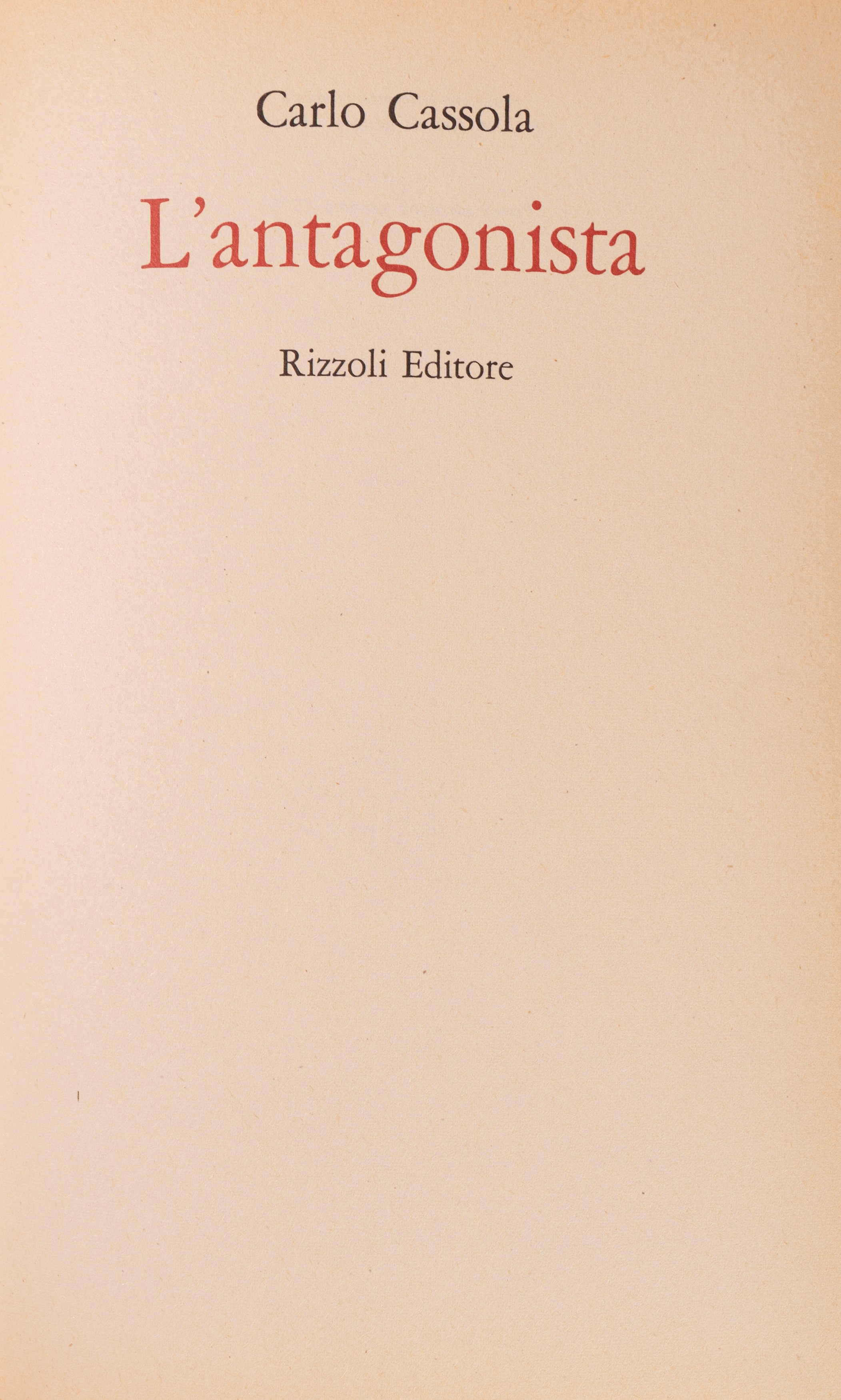 Carlo Cassola - La Ragazza di Bube - L’antagonista