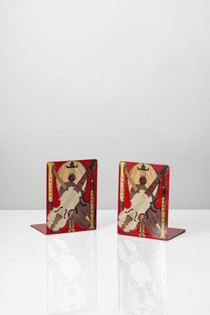 Coppia di fermalibri 'Strumenti Musicali'