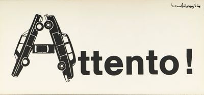 Attento! autoadesivo per vetro d'automobile