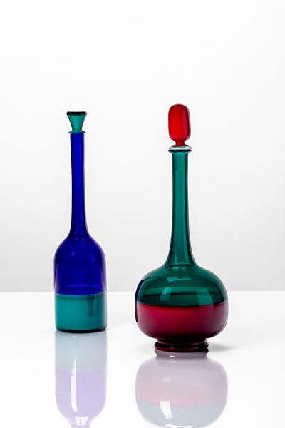Coppia di Bottiglie della Serie Morandiane No. 4580 e No. 4491