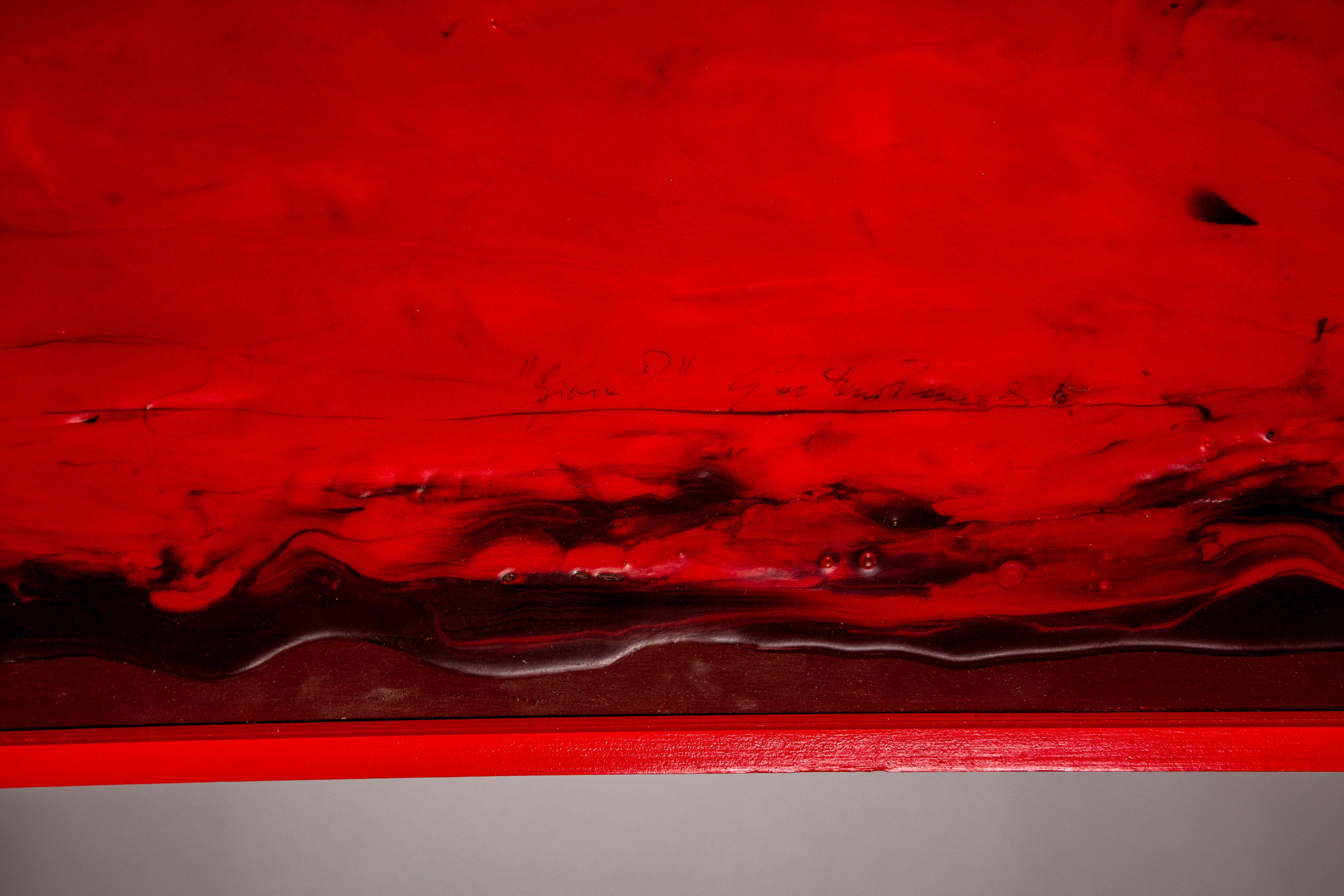 Gioia?, arazzo in silicone su pannello, opera unica