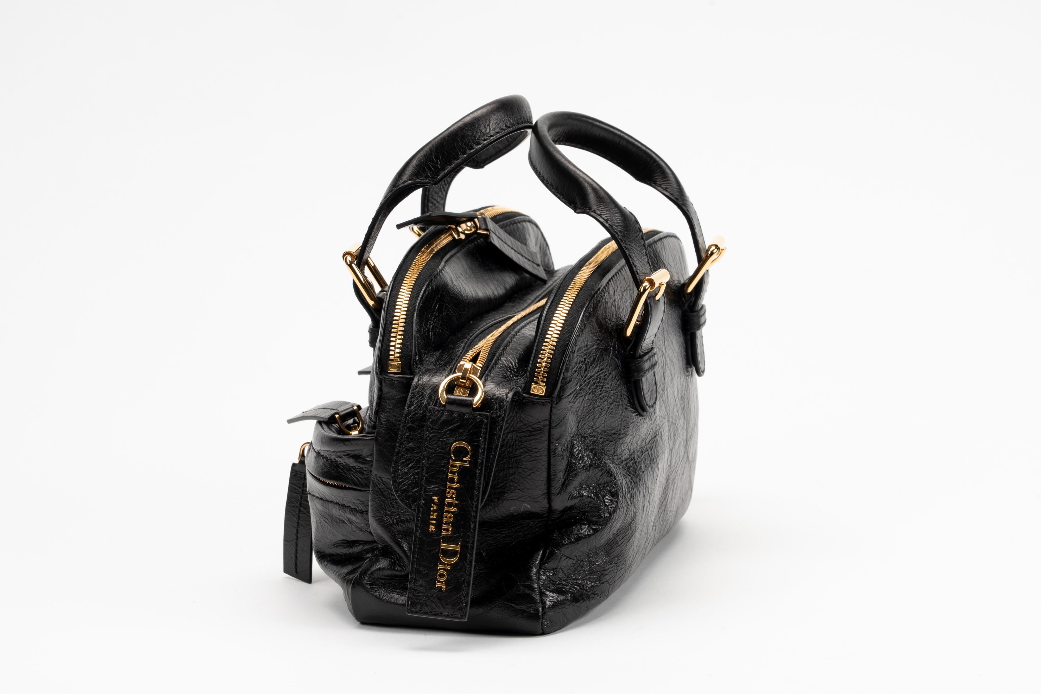 Christian Dior - Borsa Bowling Grand Tour in pelle nera