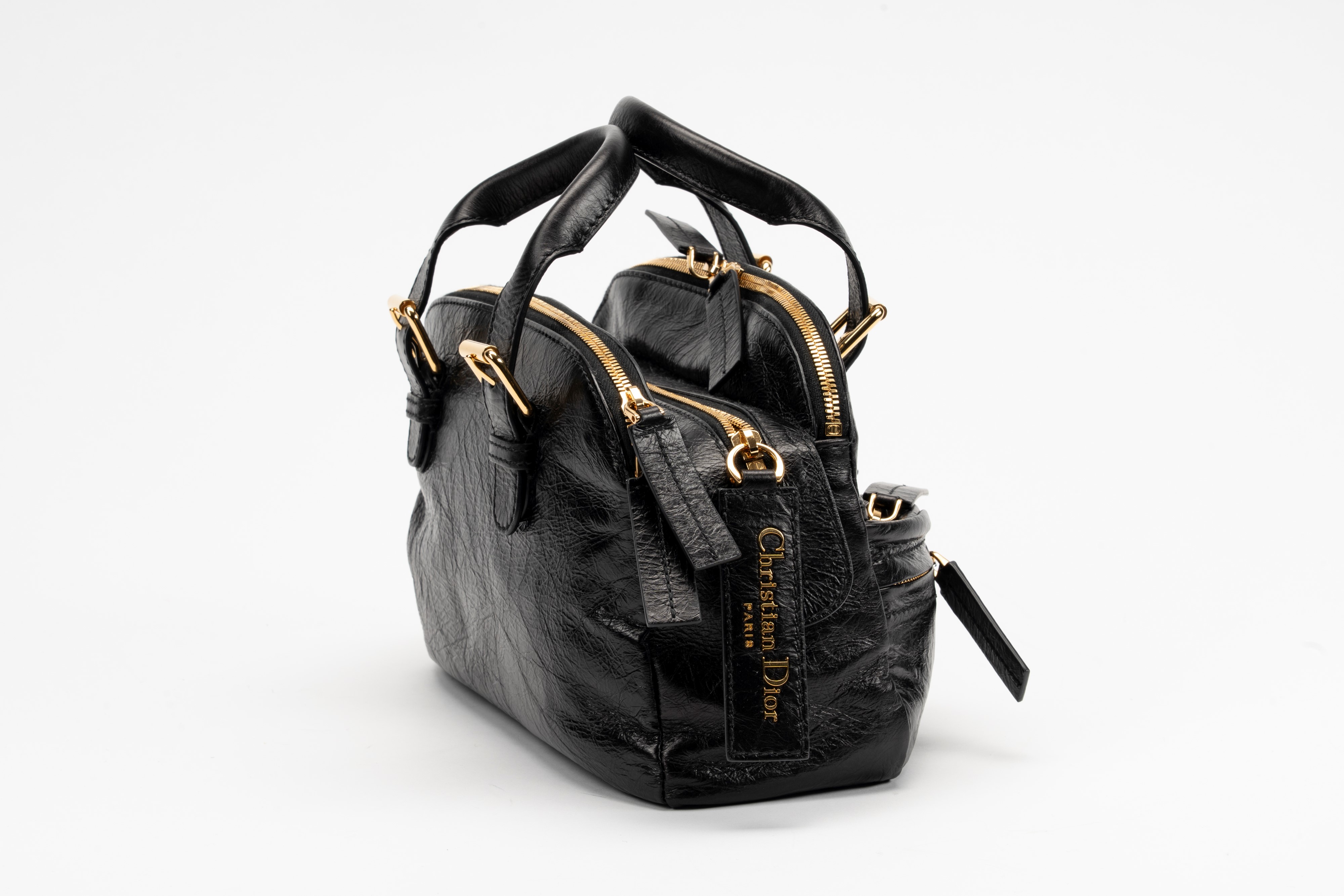 Christian Dior - Borsa Bowling Grand Tour in pelle nera