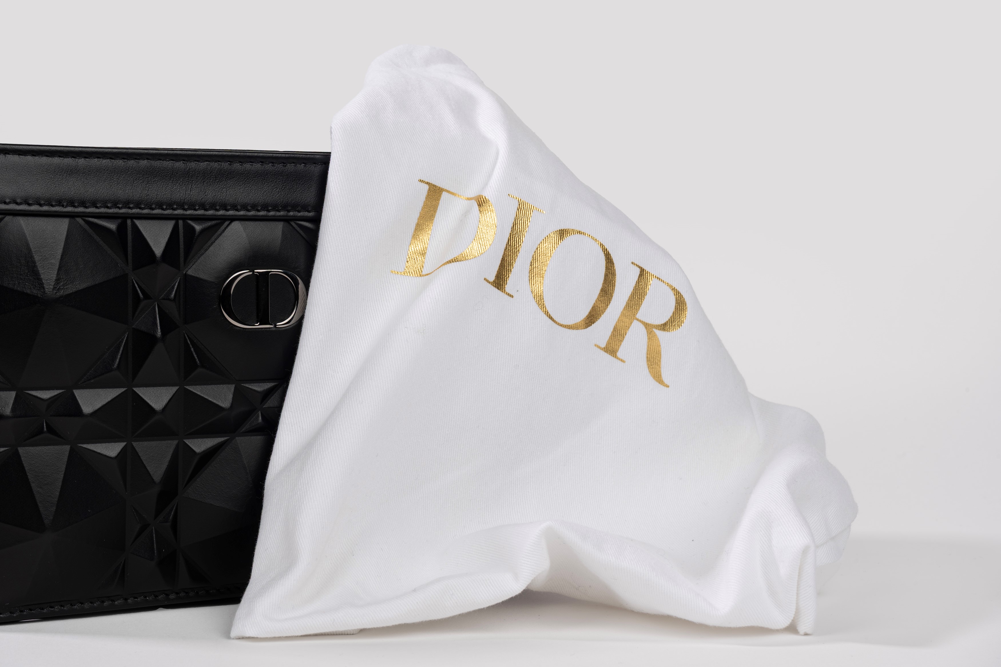 Christian Dior - Pochette Caro in pelle macrocannage