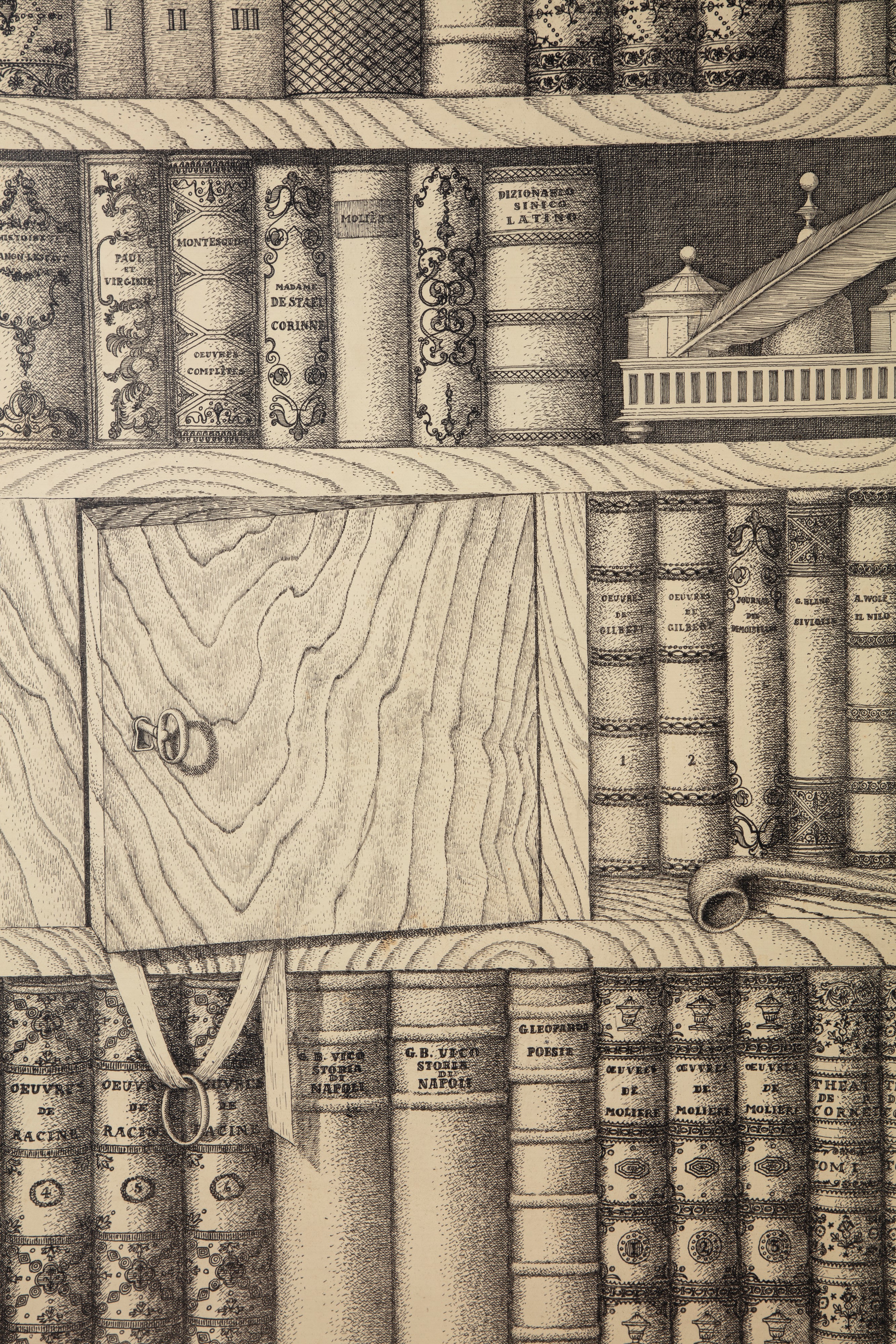 Piero Fornasetti - Pannello Apribile, Libri