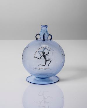 Rara bottiglia con decoro di Guido Balsamo Stella