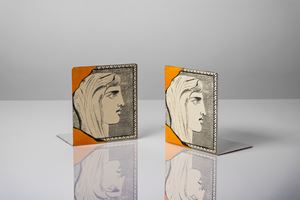 Pair of bookends, decoration Frammenti antichi
