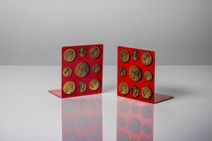 Pair of bookends, decoration Cammei