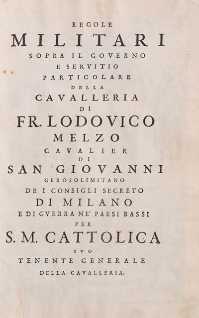 Melzi, Regole Militari sopra il governo e servitio particolare della Cavalleria