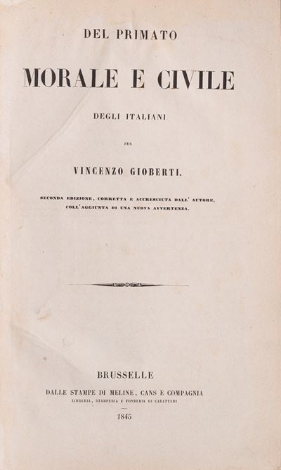 Del Primato Morale e Civile degli Italiani
