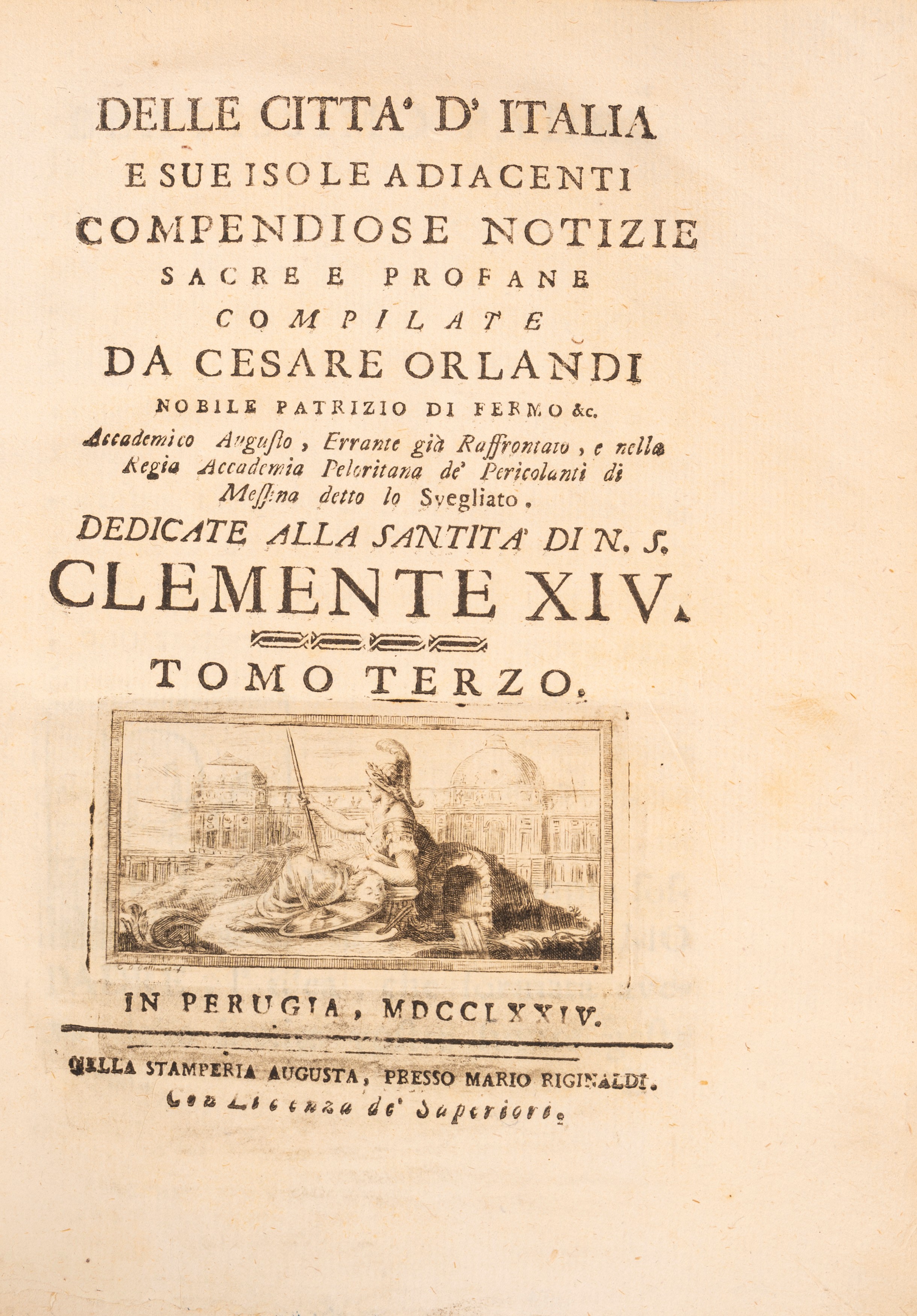 Cesare Orlandi - Delle Città D'italia e Sue Isole Adiacenti