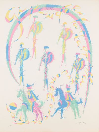 Corrida - Litografia a colori, 1970