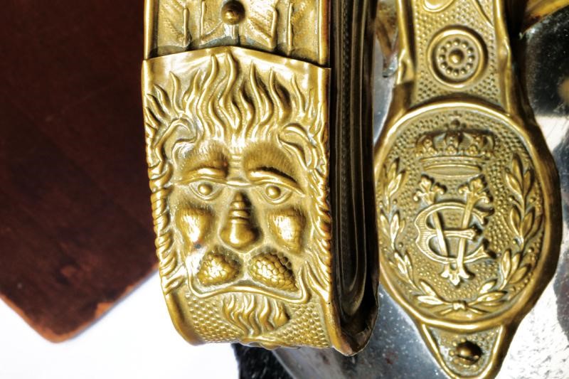 Elmo da ufficiale di cavalleria con custodia, epoca Vittorio Emanuele III