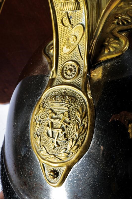 Elmo da ufficiale di cavalleria con custodia, epoca Vittorio Emanuele III