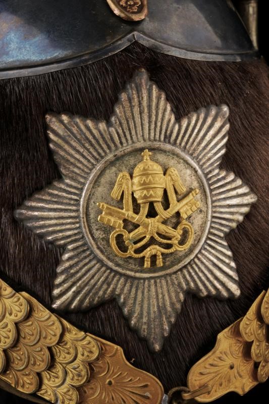 Magnifico elmo della Guardia Nobile epoca Pio IX