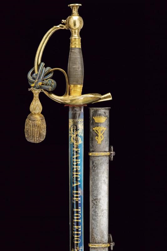 Bellissima spada Albertina Mod. 1833 appartenuta al Conte V.A.F. Sallier della Torre