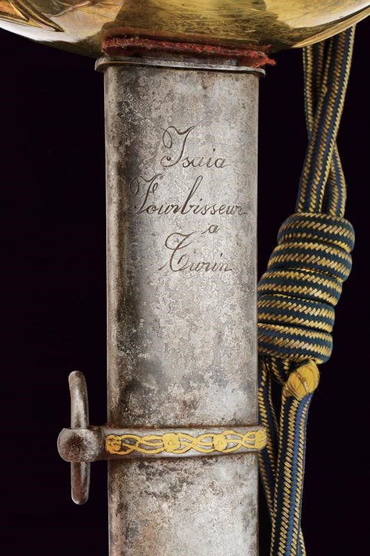 Bellissima spada Albertina Mod. 1833 appartenuta al Conte V.A.F. Sallier della Torre