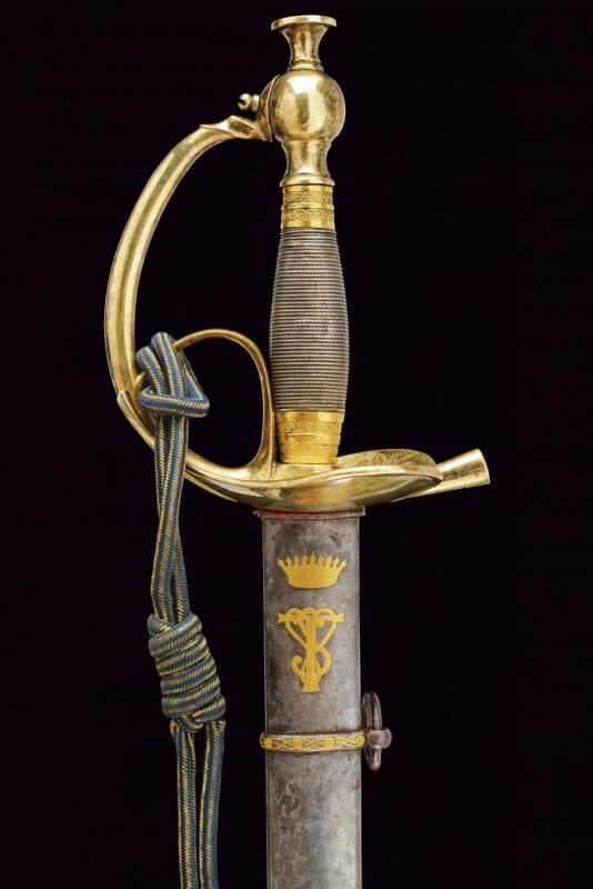 Bellissima spada Albertina Mod. 1833 appartenuta al Conte V.A.F. Sallier della Torre