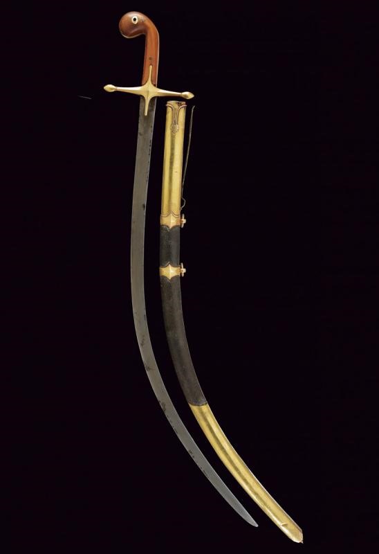 Shamshir con lama in damasco