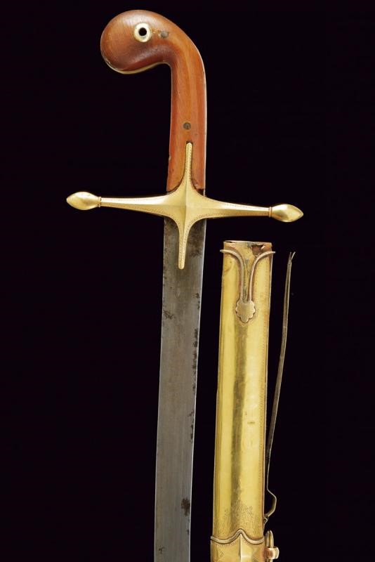 Shamshir con lama in damasco