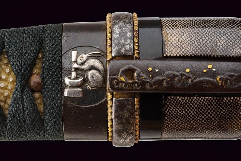 Wakizashi Mei Mimasaka No Kuni Ju Ouchibito Toshinori con Bel Koshirae