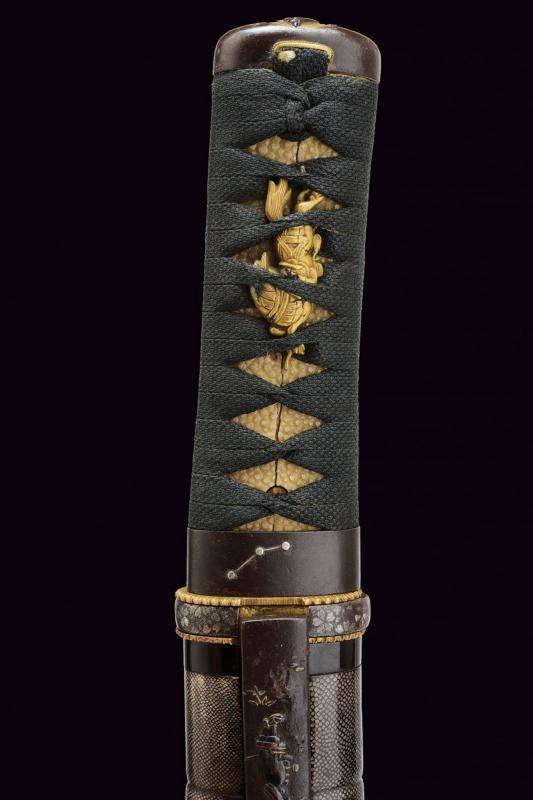 Wakizashi Mei Mimasaka No Kuni Ju Ouchibito Toshinori con Bel Koshirae