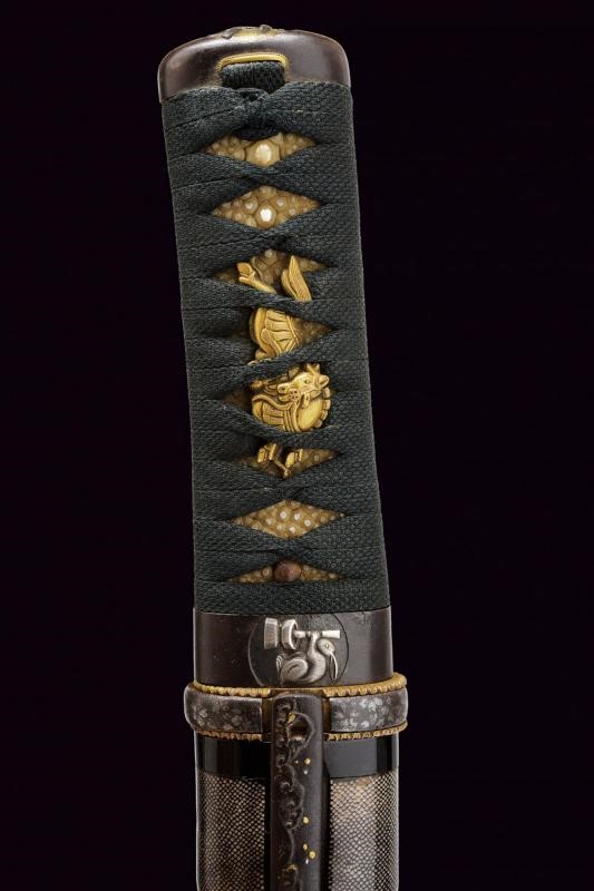 Wakizashi Mei Mimasaka No Kuni Ju Ouchibito Toshinori con Bel Koshirae