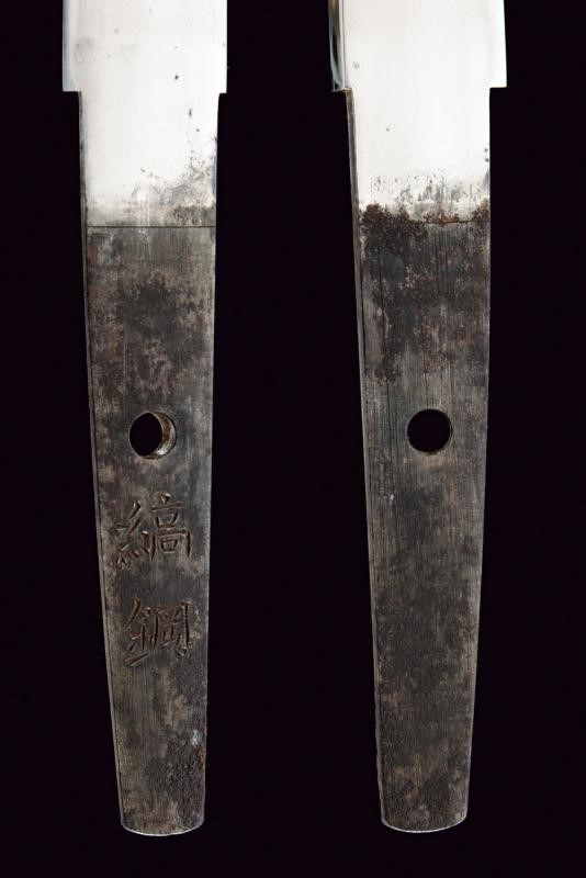 Tanto Firmato Shima-hagane con Koshirae a Shakuhachi