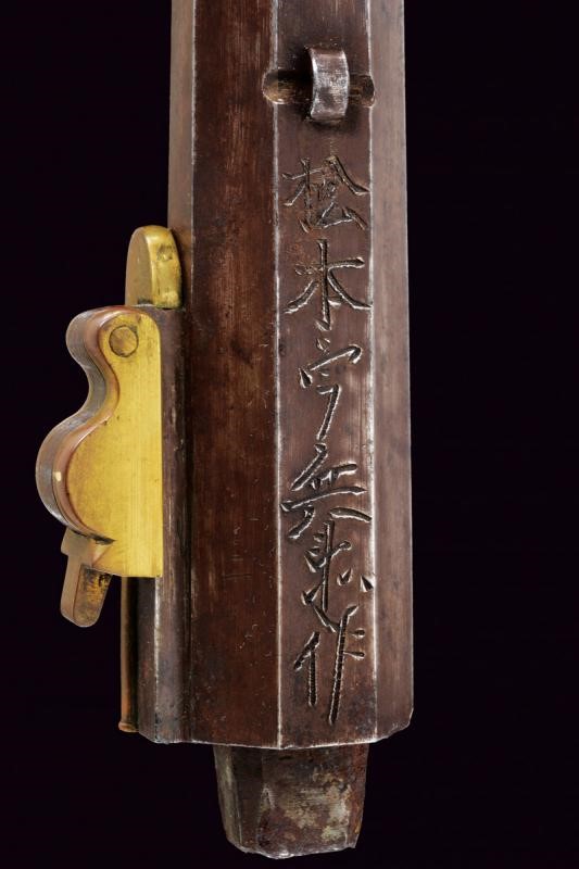 Rarissimo Paio di Pistole a Miccia Tanegashima Firmate Matsumoto Uhyoe Saku