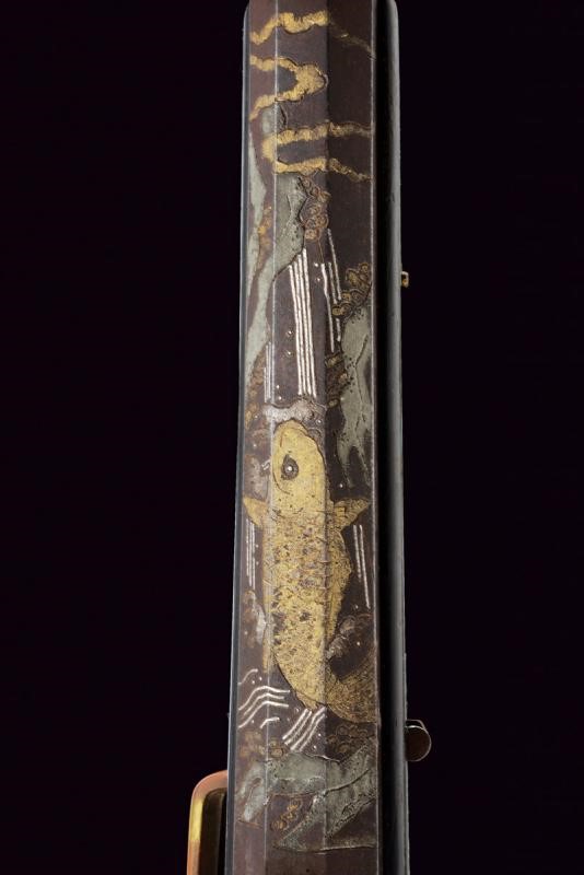 Rarissimo Paio di Pistole a Miccia Tanegashima Firmate Matsumoto Uhyoe Saku